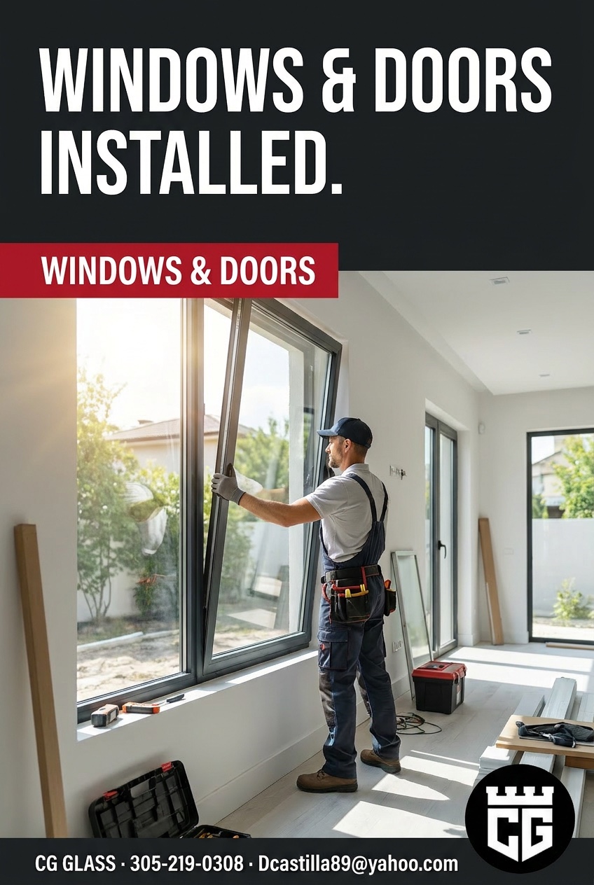 Double-hung impact windows ready for installation