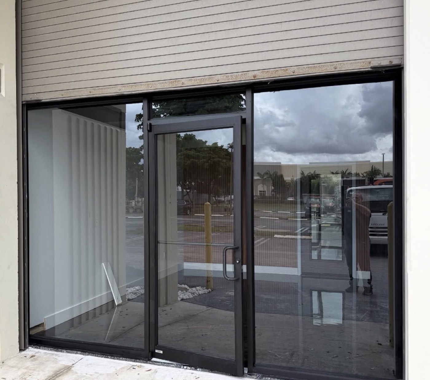 Impact-rated glass entry door